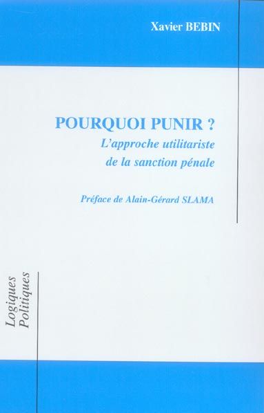 Emprunter Pourquoi punir ? L'approche utilitariste de la sanction pénale livre