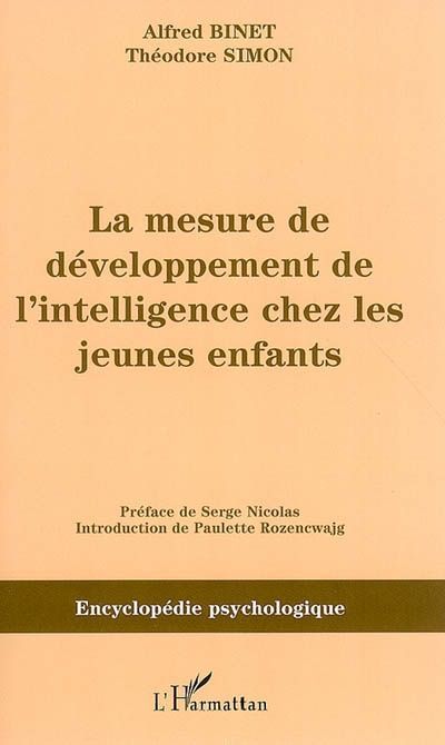 Emprunter La mesure du développement de l'intelligence chez les jeunes enfants livre