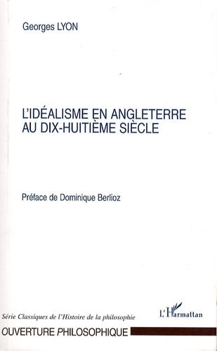 Emprunter L'idéalisme en Angleterre au XVIIIe siècle livre