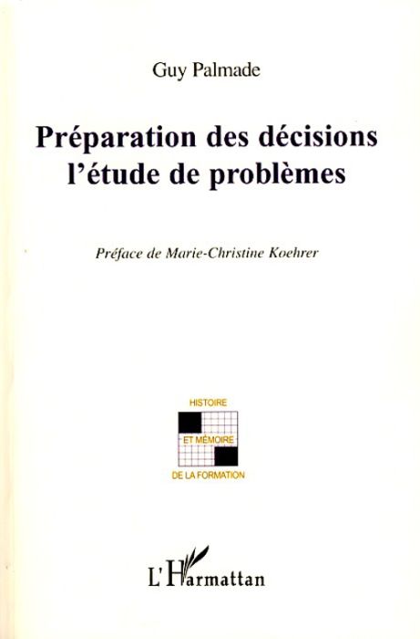 Emprunter Préparation des décisions : l'étude de problèmes livre