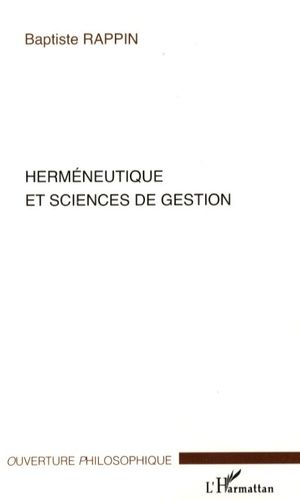 Emprunter Hermeneutique et sciences de gestion livre