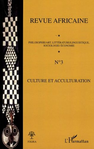 Emprunter Revue africaine N° 3 : Culture et acculturation livre