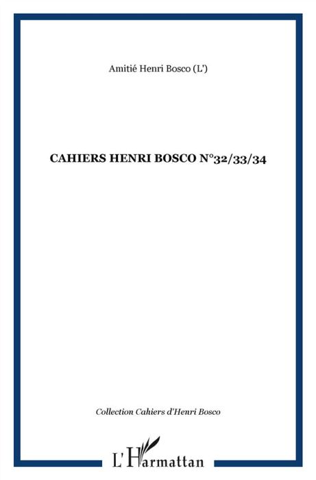 Emprunter Cahiers Henri Bosco N° 32/33/34 livre