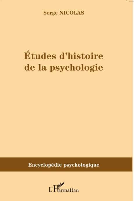 Emprunter Etudes d'histoire de la psychologie livre