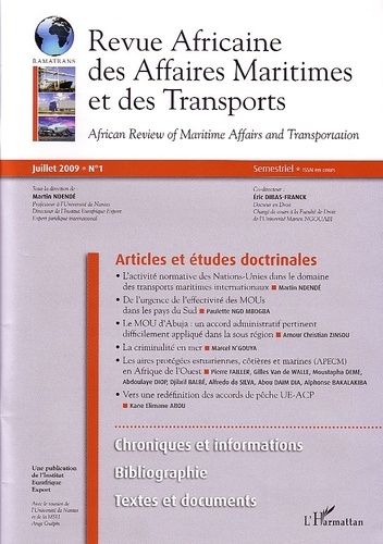 Emprunter Revue africaine des affaires maritimes et des transports Tome 1, Juillet 2009 livre