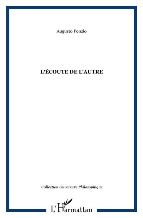 Emprunter L'écoute de l'autre livre