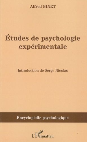 Emprunter Etudes de psychologie expérimentale livre