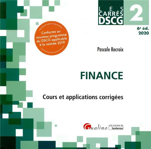 Emprunter Finance - Cours et applications corrigées livre