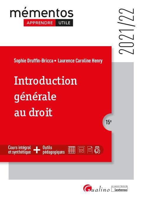 Emprunter Mémento introduction générale au droit 21-22 livre