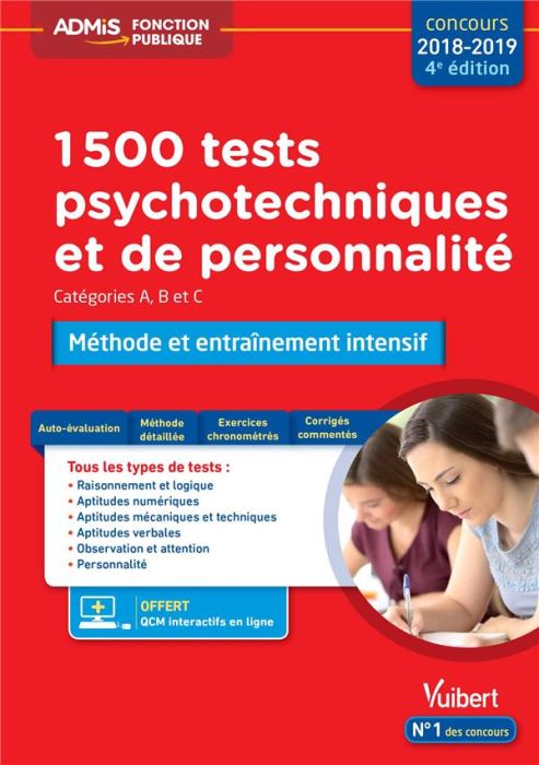 Emprunter 1500 tests psychotechniques et de personnalité. Méthode et entraînements intensifs, Edition 2018-201 livre