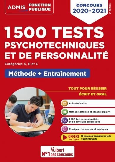 Emprunter 1500 tests psychotechniques et de personnalité Catégorie A, B et C. Méthode et entraînement intensif livre