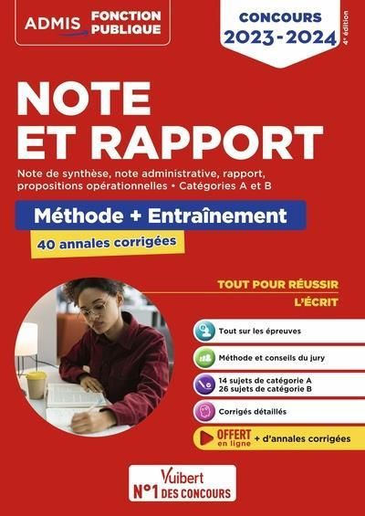 Emprunter Note et Rapport, note de synthèse, note administrative, propositions opérationnelles. Méthode et ent livre