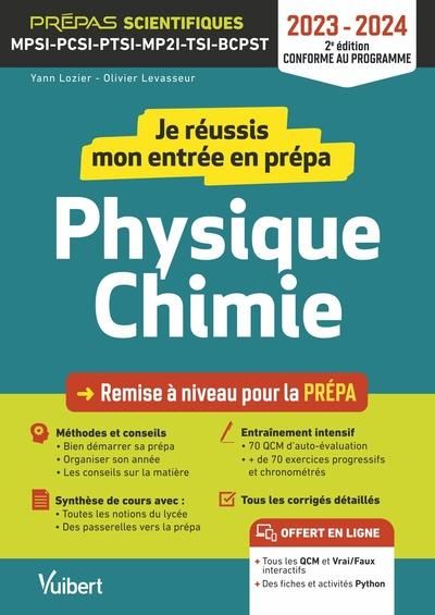 Emprunter Je réussis mon entrée en prépa physique-chimie. MPSI-PCSI-PTSI-MP2I-BCPST, Edition 2023-2024 livre