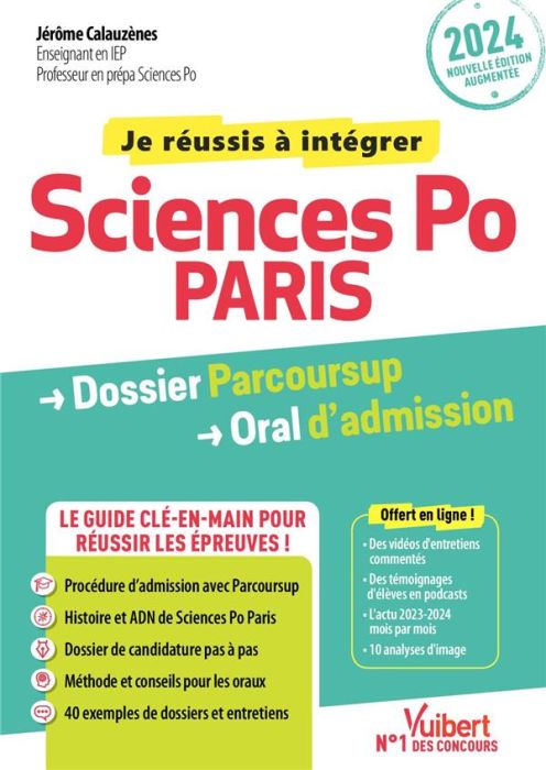 Emprunter Sciences Po Paris. Dossier Parcoursup Oral d'admission, Edition 2024 livre