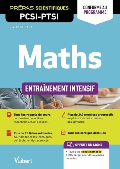 Emprunter Maths PCSI-PTSI. Entraînement intensif, Edition 2023 livre