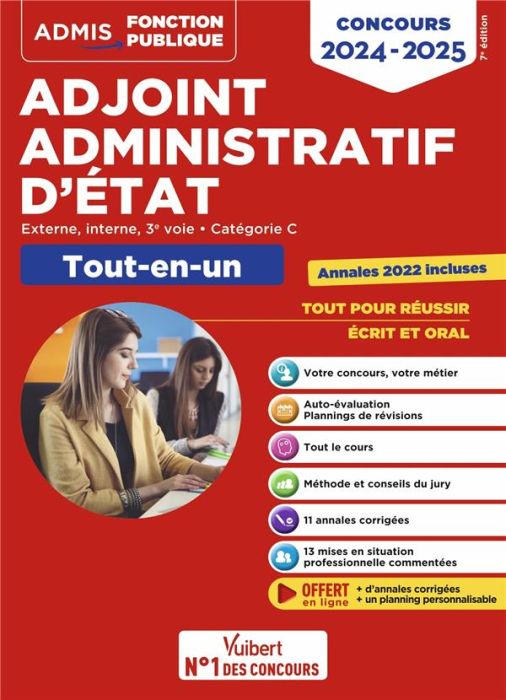 Emprunter Concours Adjoint administratif d'état. Externe, interne, 3e voie. Catégorie C, Edition 2024-2025 livre