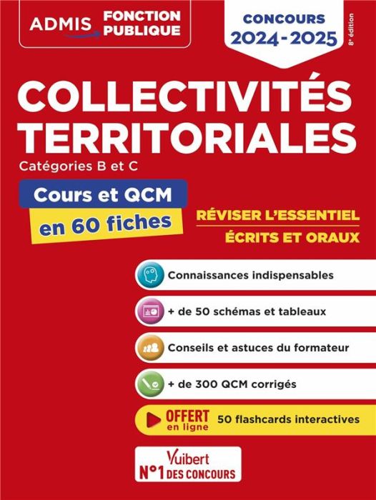 Emprunter Collectivités territoriales catégorier B et C. Cours et QCM en 53 fiches, Edition 2024-2025 livre