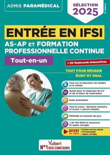 Emprunter Entrée en IFSI AS-AP et formation professionnelle continue Tout-en-un. Avec 50 flashcards interactiv livre