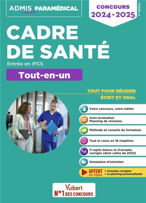 Emprunter Cadre de santé, Entrée en IFCS. Tout-en-un, Edition 2024-2025 livre