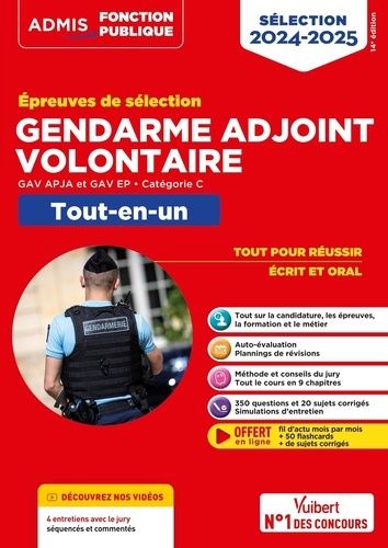 Emprunter Epreuves de sélection Gendarme adjoint volontaire. GAV, APJA et GAV EP - Catégorie C, Edition 2024-2 livre