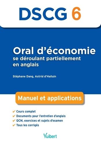 Emprunter Oral d'économie se déroulant partiellement en anglais DSCG 6. Manuel et applications livre