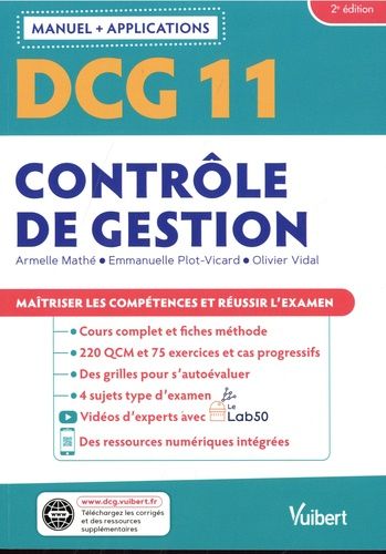 Emprunter Contrôle de gestion DCG 11. Maîtriser les compétences et réussir le diplôme, 2e édition livre