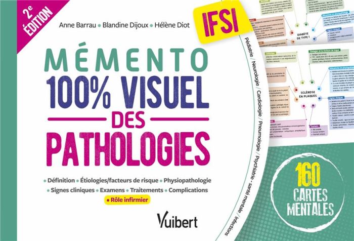 Emprunter Mémento 100% visuel des pathologies IFSI. 160 cartes mentales, 2e édition livre