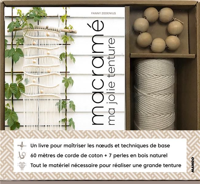 Emprunter Macramé Ma jolie tenture. Avec 60 mètres de corde de coton + 7 perles en bois naturel livre