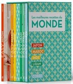 Emprunter Les meilleures recettes du monde. Coffret en 6 volumes : Japon %3B Maroc %3B Inde %3B Italie %3B Liban %3B Cor livre