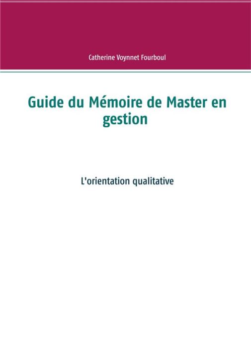 Emprunter Guide du Mémoire de Master en gestion livre