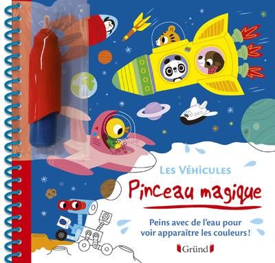 Emprunter Les véhicules. Peins avec de l'eau pour voir apparaître les couleurs ! Avec 1 pinceau livre