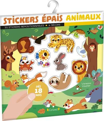 Emprunter Stickers épais Animaux. 30 stickers repositionnables - 4 décors livre