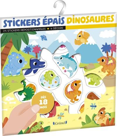 Emprunter Stickers épais dinosaures. Avec 25 stickers repositionnables et 4 décors inclus livre