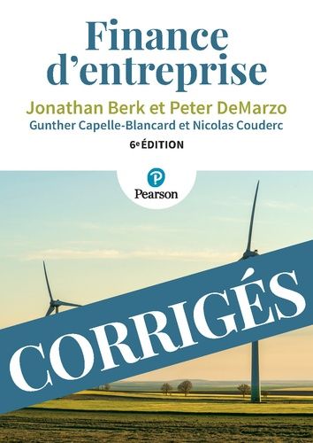 Emprunter Finance d'entreprise. Corrigés, 6e édition livre