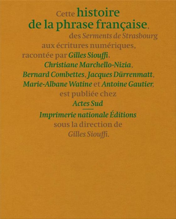 Emprunter Histoire de la phrase française, des Serments de Strasbourg aux écritures numériques livre