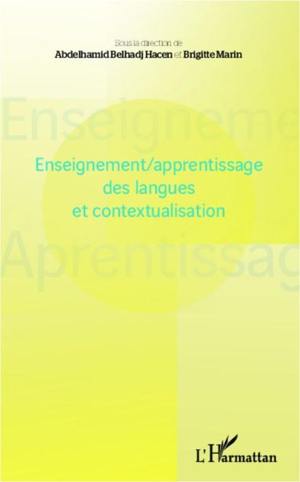 Emprunter Enseignement/apprentissage des langues et contextualisation livre