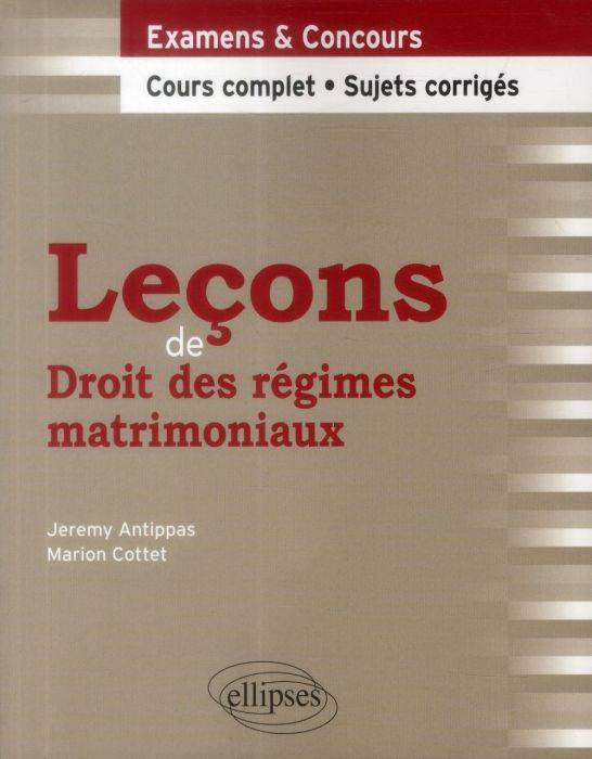 Emprunter Leçons de Droit des régimes matrimoniaux livre