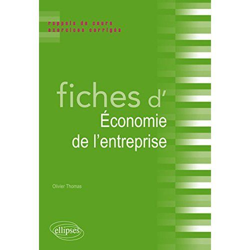 Emprunter Fiches d'économie de l'entreprise livre