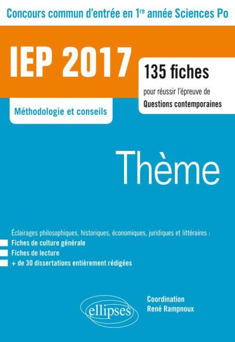 Emprunter Concours commun d'entrée en première année d'IEP/Sciences Po. La sécurité/La mémoire, Edition 2017 livre