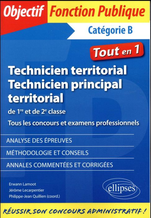 Emprunter Technicien territorial, Technicien principal territorial de 1re et de 2e classe. Tous les concours e livre