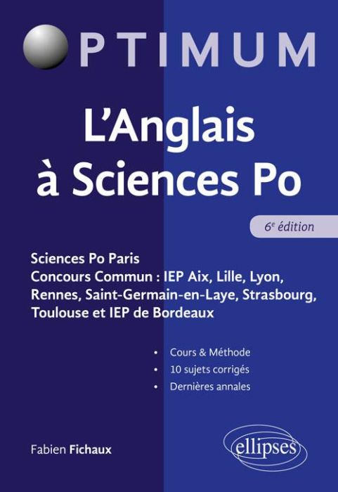 Emprunter L'anglais à Sciences Po. 6e édition livre