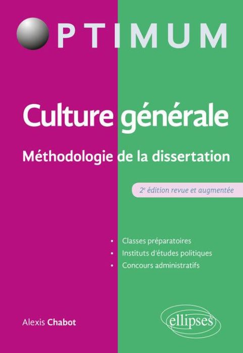 Emprunter Culture générale. Méthodologie de la dissertation, 2e édition revue et augmentée livre