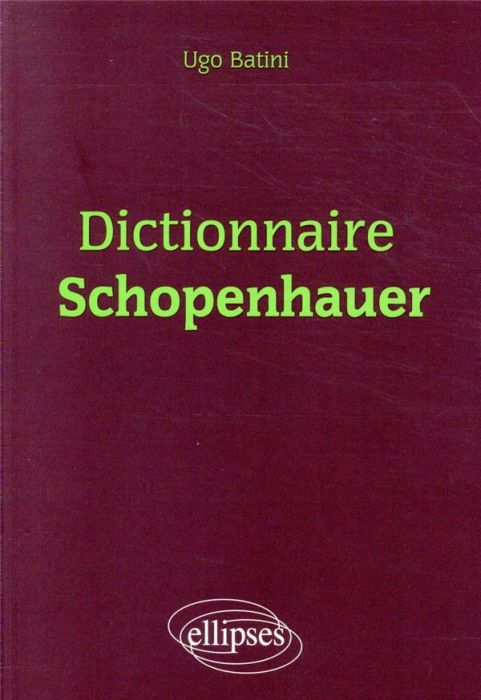 Emprunter Dictionnaire Schopenhauer livre