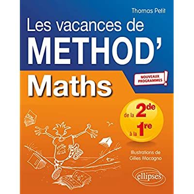 Emprunter Mathématiques de la seconde à la première Les vacances de Méthod'. Edition 2020 livre