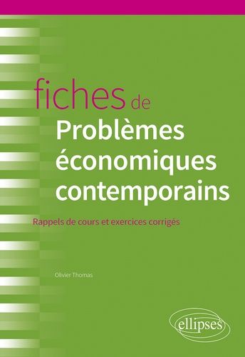 Emprunter Fiches de Problèmes économiques contemporains livre