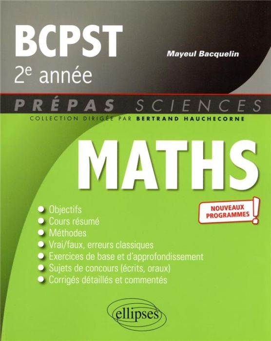 Emprunter Mathématiques BCPST 2e année. Edition 2022 livre