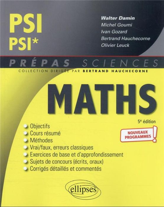 Emprunter Mathématiques PSI/PSI*. 5e édition livre