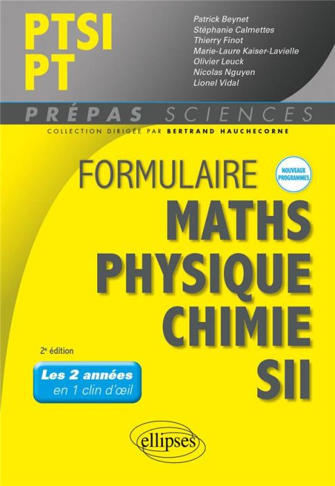 Emprunter Formulaire PTSI/PT Maths, physique-chimie, SII. 2e édition livre