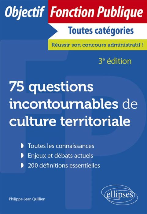 Emprunter 75 questions incontournables de culture territoriale. 3e édition livre