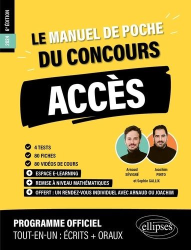 Emprunter Le manuel de poche du concours ACCES. Edition 2024 livre